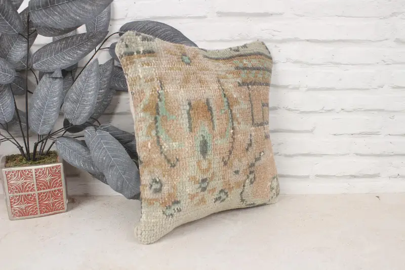 Lounge Throw Cushion, Pillow Case, Gift Pillow, Boho Pillow, Pet Pillow Sham, Lounge Throw Pillow, Boho Pillow Sham Cover, 14x14 Green Pillow Cover - 3