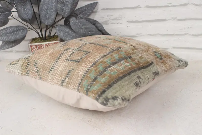 Lounge Throw Cushion, Pillow Case, Gift Pillow, Boho Pillow, Pet Pillow Sham, Lounge Throw Pillow, Boho Pillow Sham Cover, 14x14 Green Pillow Cover - 6