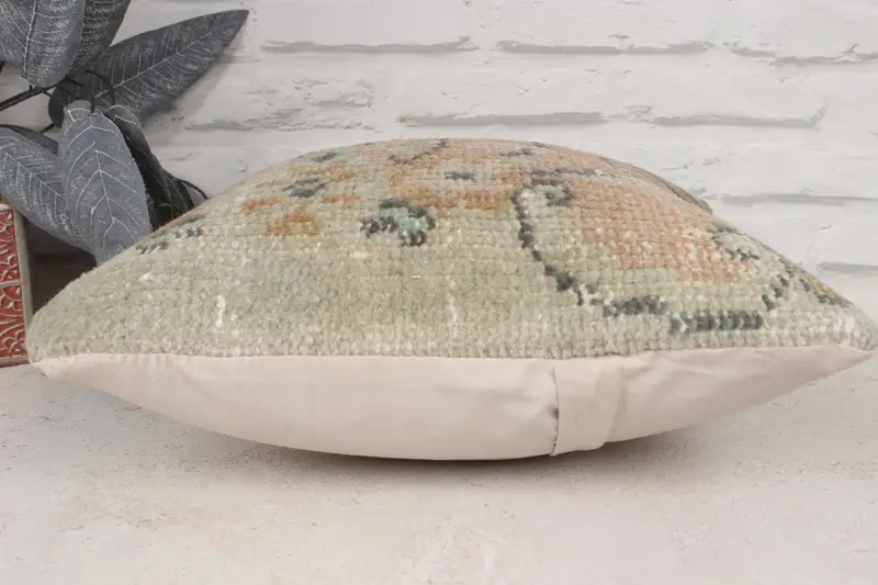 Lounge Throw Cushion, Pillow Case, Gift Pillow, Boho Pillow, Pet Pillow Sham, Lounge Throw Pillow, Boho Pillow Sham Cover, 14x14 Green Pillow Cover - 5