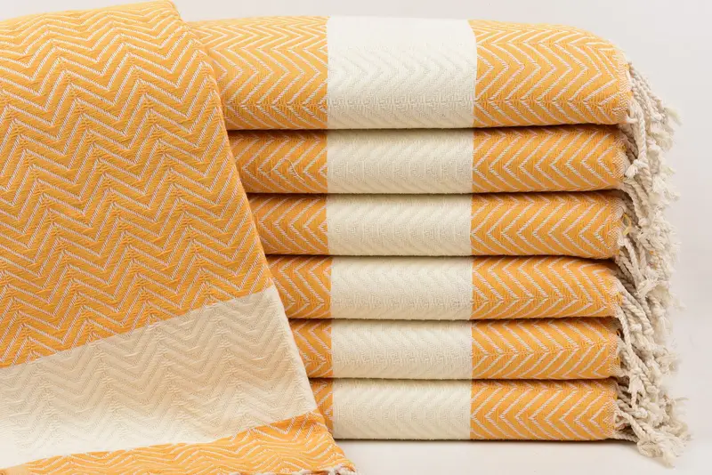 Personalized Turkish Beach Towel, Bridesmaid Gift, Turkish Towel Beach, 70x40 Cotton Zig zag Towel, Family Gift, Large Turkish Towel, Scarf Towel