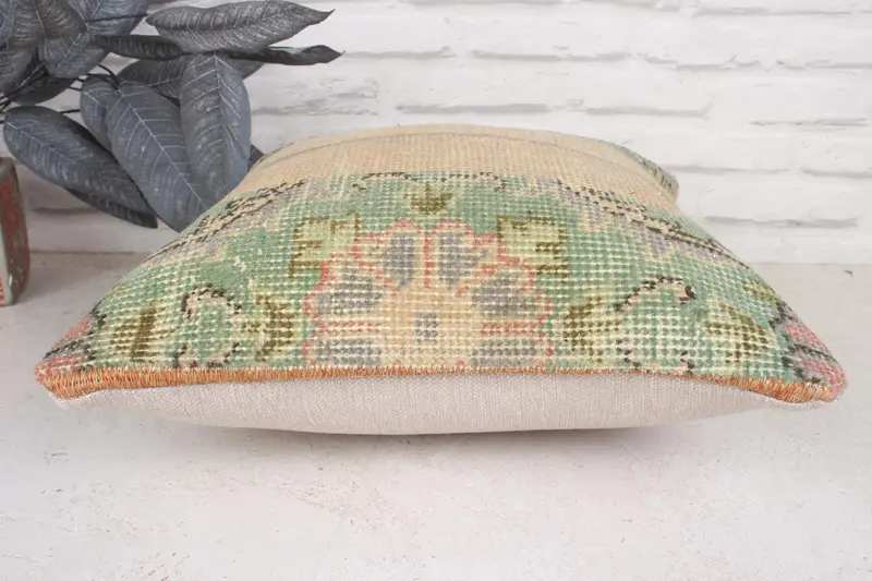 Home Decor Pillow, 16x16 Green Cushion Cover, Bolster Cushion Case, Pillow, Pillow for Sofa, Interior Designer Pillow, Luxury Pillow Sham - 5