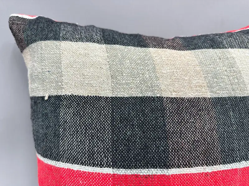 Turkish Kilim Pillow, Pillow, Ethnical Kilim Rug Pillow, 20x20 Brown Pillow Cover, Interior Designer Pillow, Authentic Cushion Case - 5