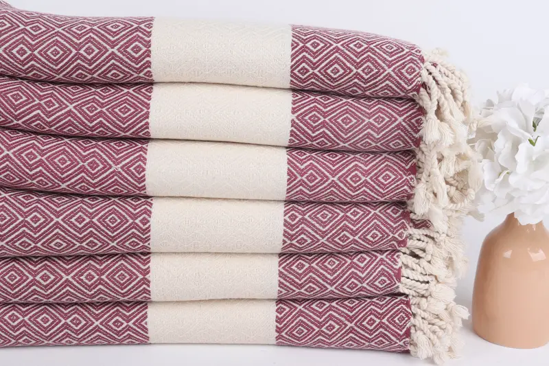 Turkish Beach Towel Monogram, Wedding Towel, Thin towel, Turkish towel, Peshtemal, Personalized Towel, Bulk Order Towel, 68x38 Cotton Diamond Towel - 3