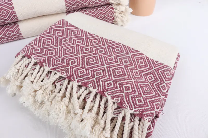 Turkish Beach Towel Monogram, Wedding Towel, Thin towel, Turkish towel, Peshtemal, Personalized Towel, Bulk Order Towel, 68x38 Cotton Diamond Towel - 5