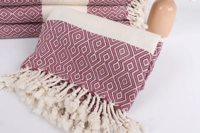 Turkish Beach Towel Monogram, Wedding Towel, Thin towel, Turkish towel, Peshtemal, Personalized Towel, Bulk Order Towel, 68x38 Cotton Diamond Towel - 4
