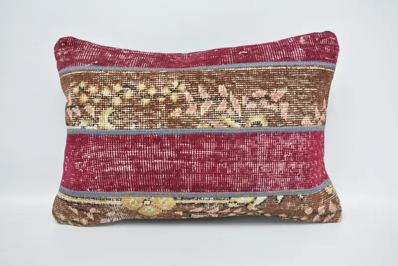 Interior Designer Pillow, Cushion Case, Vintage Pillow, Nautical Throw Pillow, 16x24 Red Cushion Cover, Pillow for Couch, Car Pillow Sham - 1