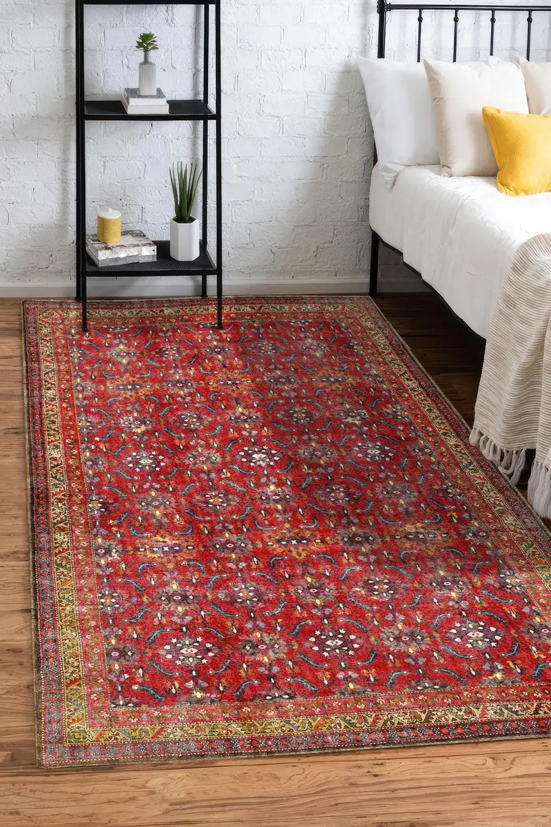 Alfombra estampada elegante: diseño moderno, tela suave, patrones únicos.