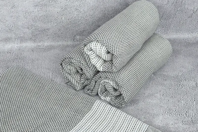 Organic cotton Turkish peshtemal towel, Bridal Shower Gift, Sand-free towel, Birthday Gift, 70x40 Cotton Geometric Towel, Turkish hand towel - 8