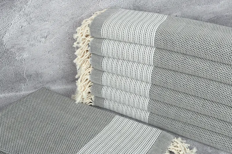Organic cotton Turkish peshtemal towel, Bridal Shower Gift, Sand-free towel, Birthday Gift, 70x40 Cotton Geometric Towel, Turkish hand towel - 2