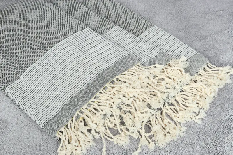 Organic cotton Turkish peshtemal towel, Bridal Shower Gift, Sand-free towel, Birthday Gift, 70x40 Cotton Geometric Towel, Turkish hand towel - 5