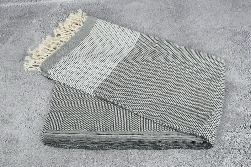 Organic cotton Turkish peshtemal towel, Bridal Shower Gift, Sand-free towel, Birthday Gift, 70x40 Cotton Geometric Towel, Turkish hand towel - 6