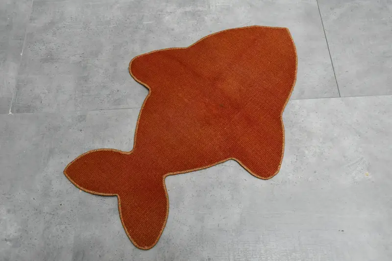 Mantel individual de lana redondo bohemio, tapete de comedor rojo tradicional