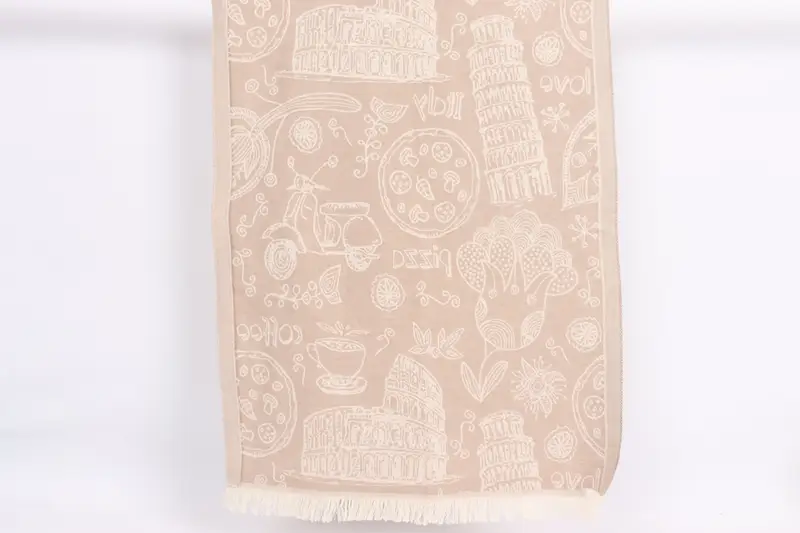 Monogram Mutfak Havlu, Özel Hediye, Konuk Havlu, 28x20 Pamuk İtalyan Sembolleri Tasarım Havlu, Türk El Havlu, Kişiselleştirilmiş Mutfak Havlu - 1