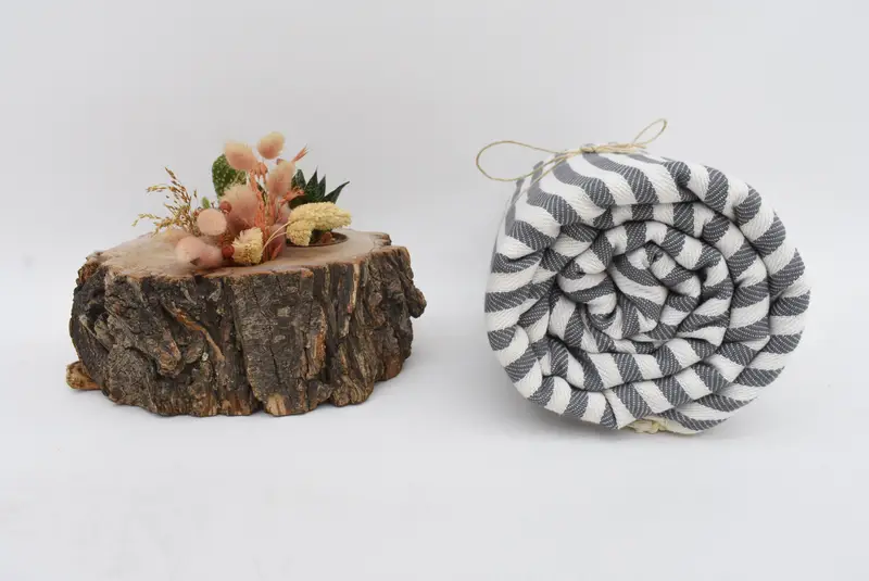 Wedding Favors, Organic Throw, 104x76 Cotton Striped Towel, Personalized Blanket, Bachelorette Party Favors, Personalized Wedding Gift For Couple - 8