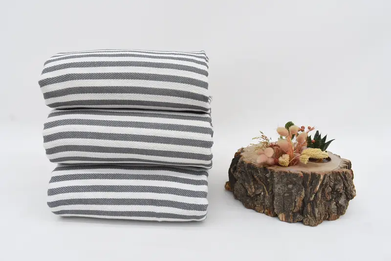 Wedding Favors, Organic Throw, 104x76 Cotton Striped Towel, Personalized Blanket, Bachelorette Party Favors, Personalized Wedding Gift For Couple - 3