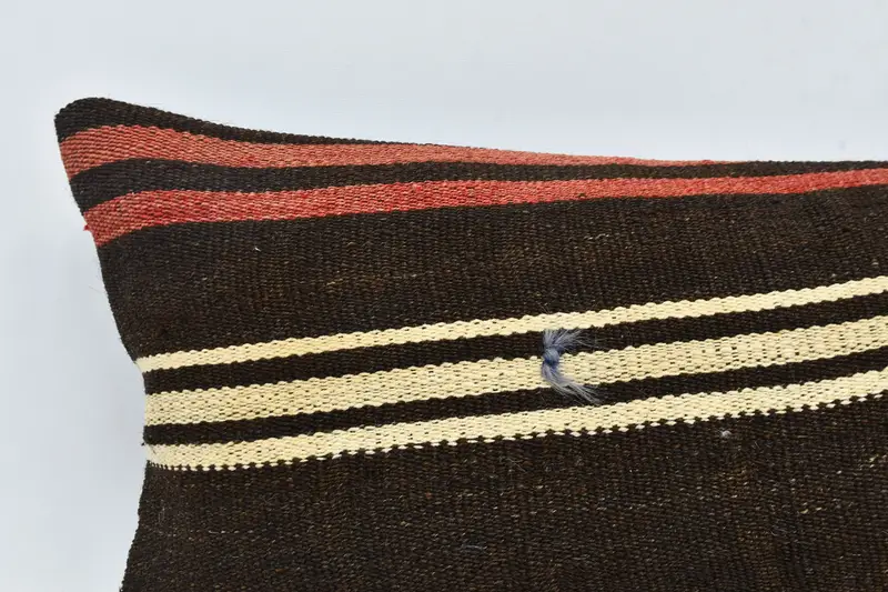 12x36 Brown Pillow, Handmade Kilim Cushion, Gift Pillow, Interior Designer Pillow, Nautical Throw Pillow Sham, Pillow Sham - 2