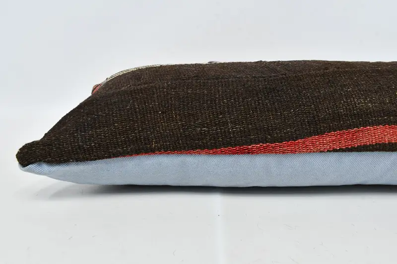 12x36 Brown Pillow, Handmade Kilim Cushion, Gift Pillow, Interior Designer Pillow, Nautical Throw Pillow Sham, Pillow Sham - 6