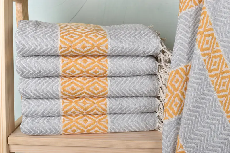 Monogram Turkish Towel, Personalized Gift, Turkish bath towel for spa, Monogram Beach Towel, Bachelorette Favor, 70x40 Cotton Chevron Towel - 1