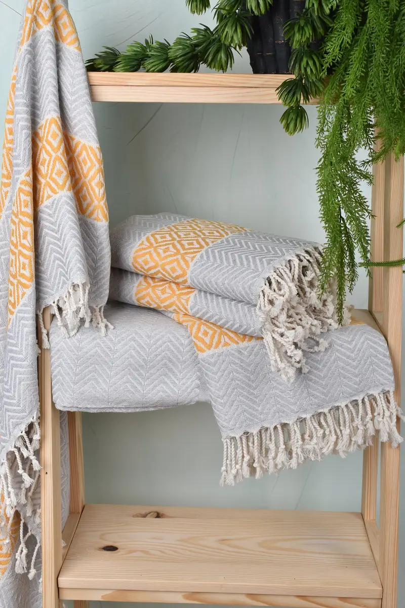Monogram Turkish Towel, Personalized Gift, Turkish bath towel for spa, Monogram Beach Towel, Bachelorette Favor, 70x40 Cotton Chevron Towel - 6