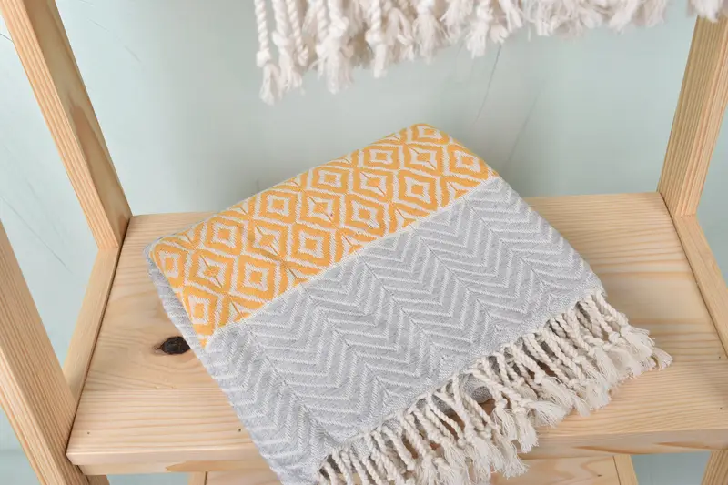 Monogram Turkish Towel, Personalized Gift, Turkish bath towel for spa, Monogram Beach Towel, Bachelorette Favor, 70x40 Cotton Chevron Towel - 5