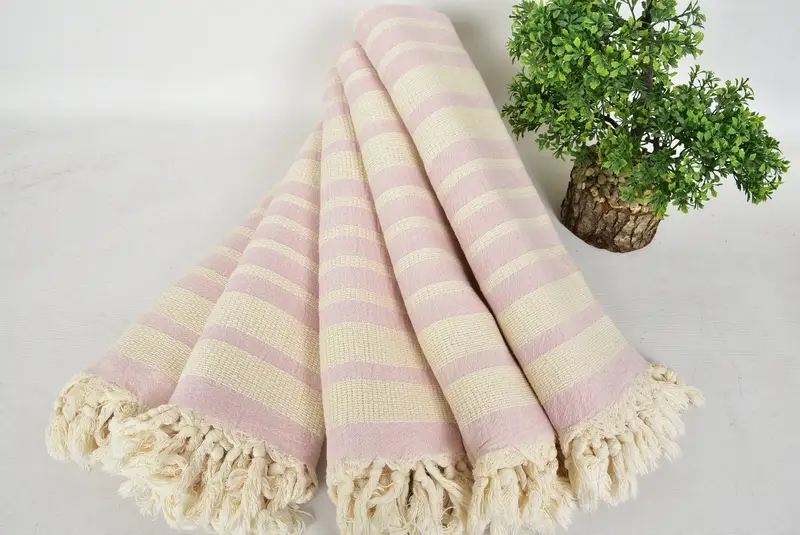 70x34 Cotton Striped Towel, Spa Gift, Travel towel, Monogram Turkish Towel, Absorbent towel, Wedding Anniversary Gift, Girl Trip Party Favor - 4