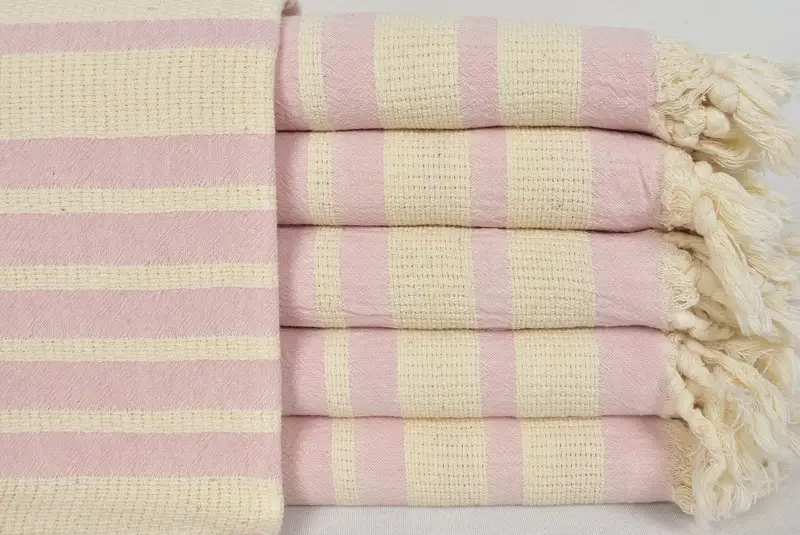 70x34 Cotton Striped Towel, Spa Gift, Travel towel, Monogram Turkish Towel, Absorbent towel, Wedding Anniversary Gift, Girl Trip Party Favor - 1