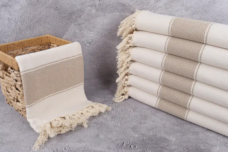 Gift For Best Friend, 70x36 Cotton Herringbone Towel, Quick-Dry Beach Towel, Turkish Towel USA, Girls Weekend Favors, Bridesmaid Gifts, Pool Towels - 3
