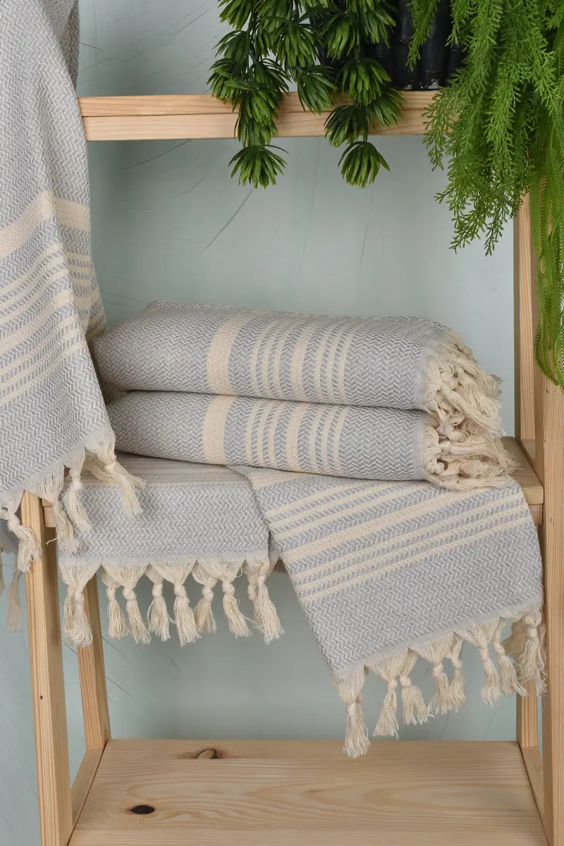 Gift For Wedding Day, Personalized Dish Towel, Christmas Favors, Monogrammed Hand Towel, 40x18 Cotton Striped Towel, Gym Towel, Personalized Gift - 6