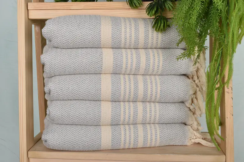 Gift For Wedding Day, Personalized Dish Towel, Christmas Favors, Monogrammed Hand Towel, 40x18 Cotton Striped Towel, Gym Towel, Personalized Gift - 1