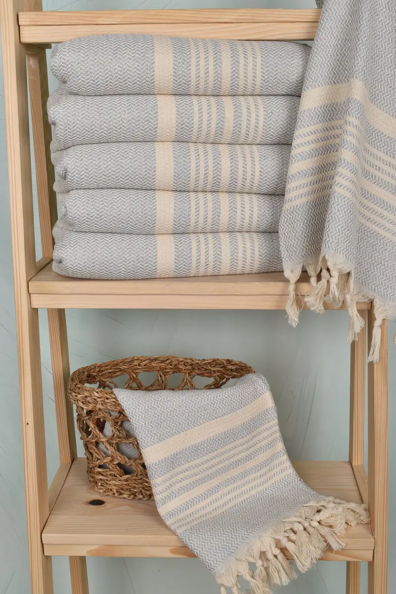 Gift For Wedding Day, Personalized Dish Towel, Christmas Favors, Monogrammed Hand Towel, 40x18 Cotton Striped Towel, Gym Towel, Personalized Gift - 3