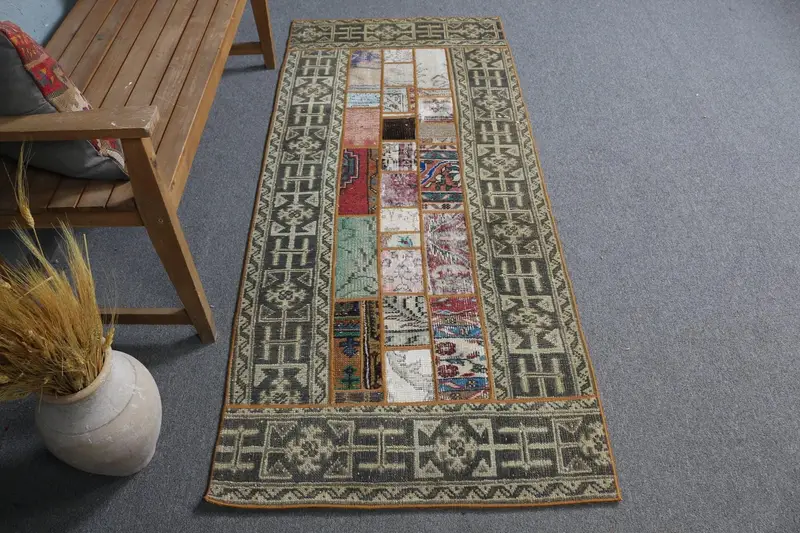 Alfombra marroquí arcoíris, decoración vibrante de 2,7x6,5 pies