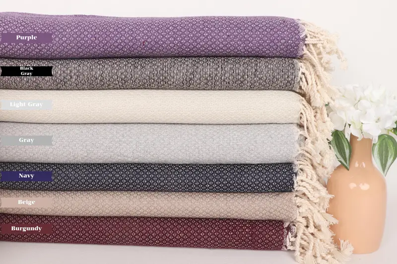 Bridemaids Beach Towel, 64x38 Cotton Geometric Towel, Organic towel, Monogrammed Beach Towel, Monogram Towels, Bridesmaid Favors, Bridesmaid Gift - 1