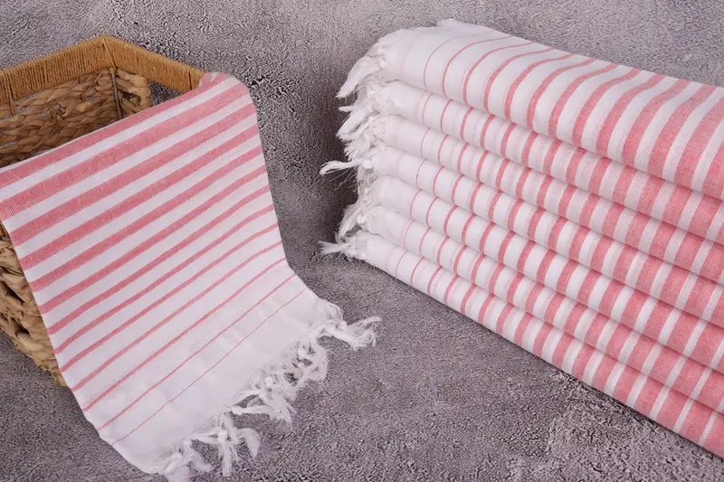 Custom Wedding Gifts, Gift For Her, Large Turkish Towel, 70x40 Cotton Striped Towel, Florida Bachelorette Party Favors, Valentines Day Gift Idea - 3