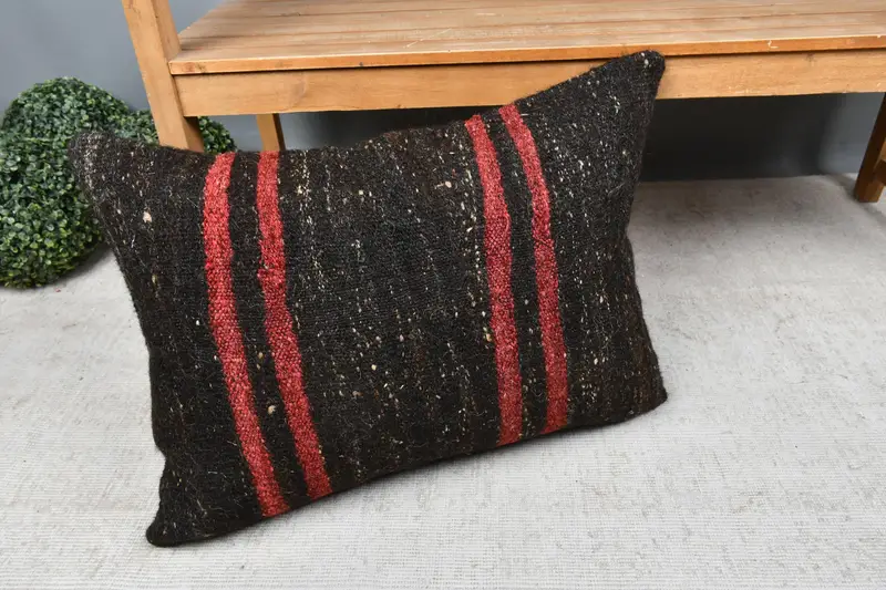 Pillow Sham, Vintage Kilim Pillow, Wholesale Cushion, Interior Designer Pillow, 20x28 Brown Pillow Case, Turkish Pillow, Outdoor Throw Pillow Cover - 7