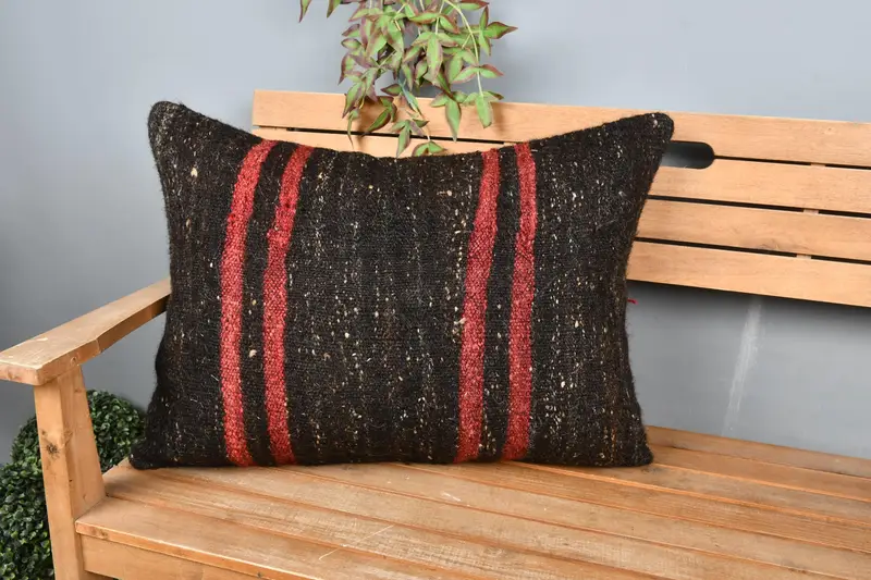 Pillow Sham, Vintage Kilim Pillow, Wholesale Cushion, Interior Designer Pillow, 20x28 Brown Pillow Case, Turkish Pillow, Outdoor Throw Pillow Cover - 1