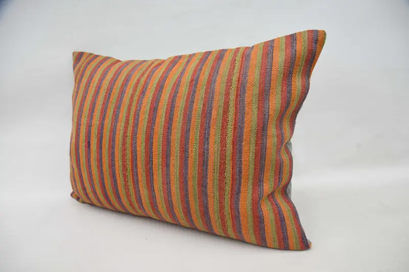 Pastel Pillow Cover, Boho Pillow Sham Cover, Ethnical Kilim Rug Pillow, Cushion Cover, 20x28 Orange Pillow Cover, Boho Pillow - 5