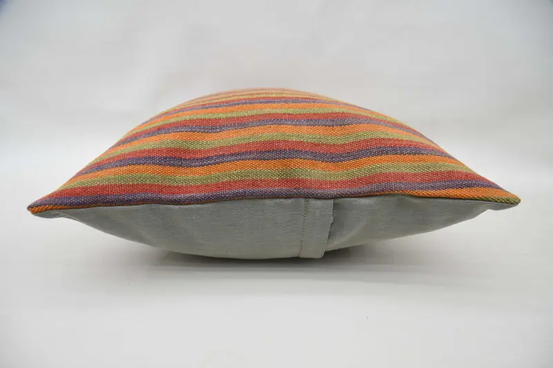 Pastel Pillow Cover, Boho Pillow Sham Cover, Ethnical Kilim Rug Pillow, Cushion Cover, 20x28 Orange Pillow Cover, Boho Pillow - 6