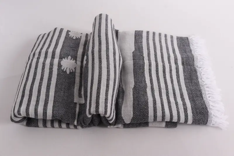 Boho Throw Blankets, Anniversary Gift For Her, Turkish Towel Beach Blanket, Wedding Favors, 84x60 Cotton Patterned Towel, Woven Blanket - 6