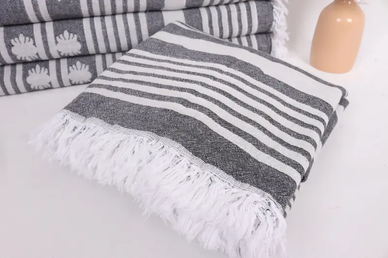 Boho Throw Blankets, Anniversary Gift For Her, Turkish Towel Beach Blanket, Wedding Favors, 84x60 Cotton Patterned Towel, Woven Blanket - 5