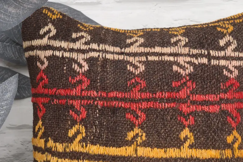 Lounge Throw Pillow Case, Cushion Case, Home Decor Pillow, Kilim Pillow Cover, Vintage Pillow, 16x16 Red Cushion Cover, Turkish Corner Cushion Case - 2