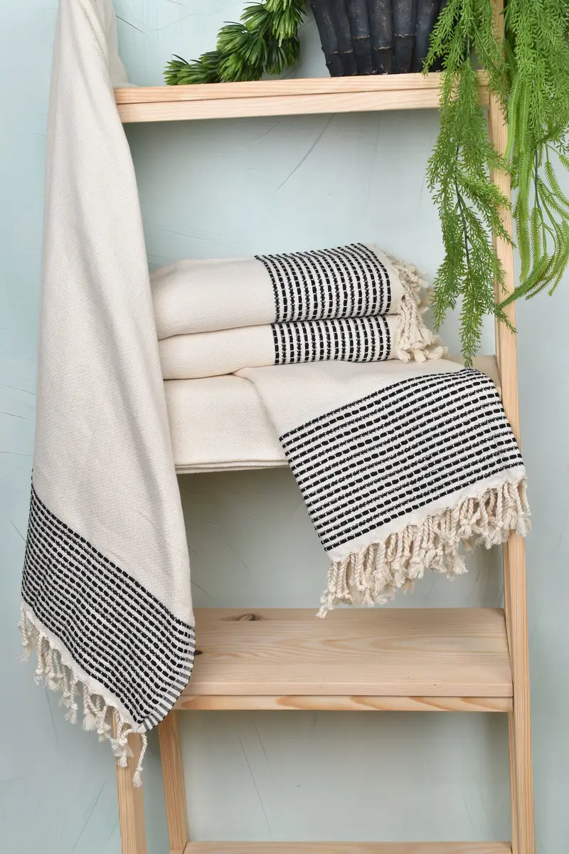 Beach Bachelorette Party Decorations, Spa Towel, Custom Beach Towel, Bridal Gifts, Absorbent Turkish towel, 70x36 Cotton Striped Towel, Gift For Her - 6