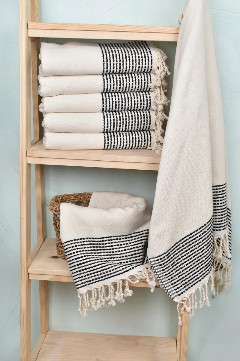 Beach Bachelorette Party Decorations, Spa Towel, Custom Beach Towel, Bridal Gifts, Absorbent Turkish towel, 70x36 Cotton Striped Towel, Gift For Her - 3