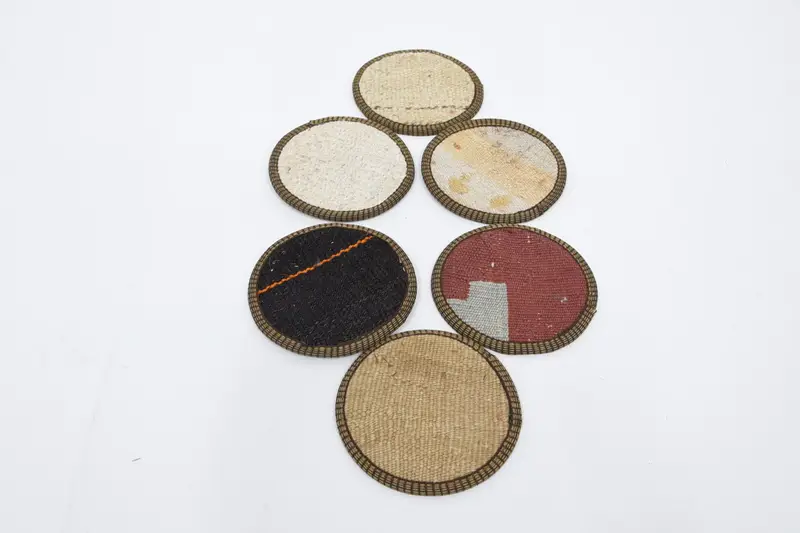 Red and White Coasters, Non-Slip and Durable Coaster Set