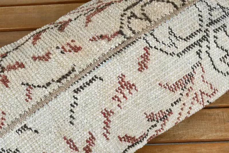Kilim Pillow, Pillow, Turkish Kilim Pillow, Outdoor Throw Cushion Case, Antique Pillows, 12x24 Beige Cushion - 3