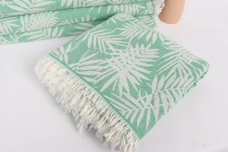 Gift For The Home Decor, Valentines Day Gift, Throw Blanket, Throw Blanket Couch, Boho Throw Blankets, 100x80 Cotton Floral Patterned Towel - 5