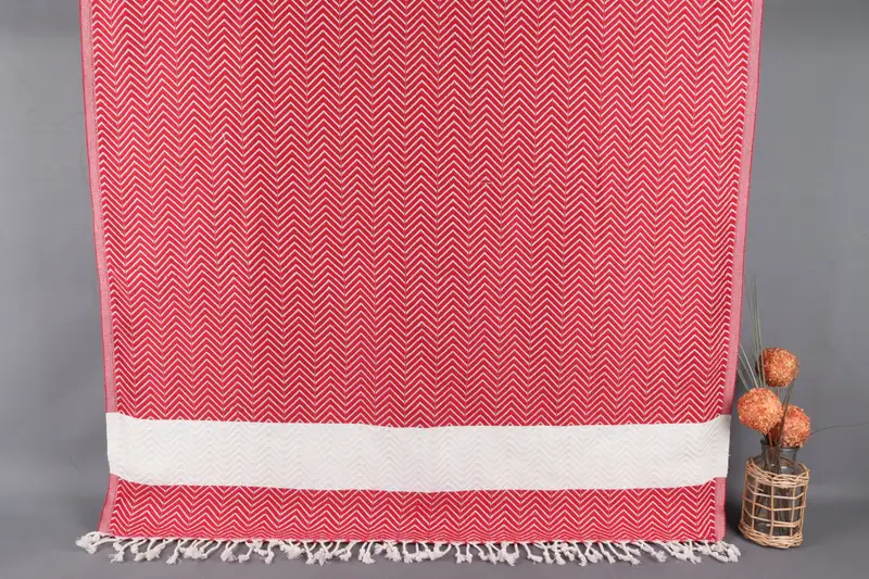 Bachelor Party Favors, Turkish beach towel, Gift For Her, Bachelorette Party Gifts, 70x40 Cotton Zig zag Towel, Travel towel, Peshtemal Towel - 8
