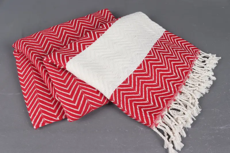 Bachelor Party Favors, Turkish beach towel, Gift For Her, Bachelorette Party Gifts, 70x40 Cotton Zig zag Towel, Travel towel, Peshtemal Towel - 7