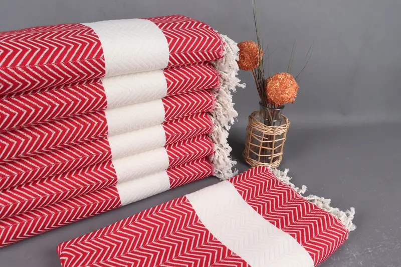 Bachelor Party Favors, Turkish beach towel, Gift For Her, Bachelorette Party Gifts, 70x40 Cotton Zig zag Towel, Travel towel, Peshtemal Towel - 1
