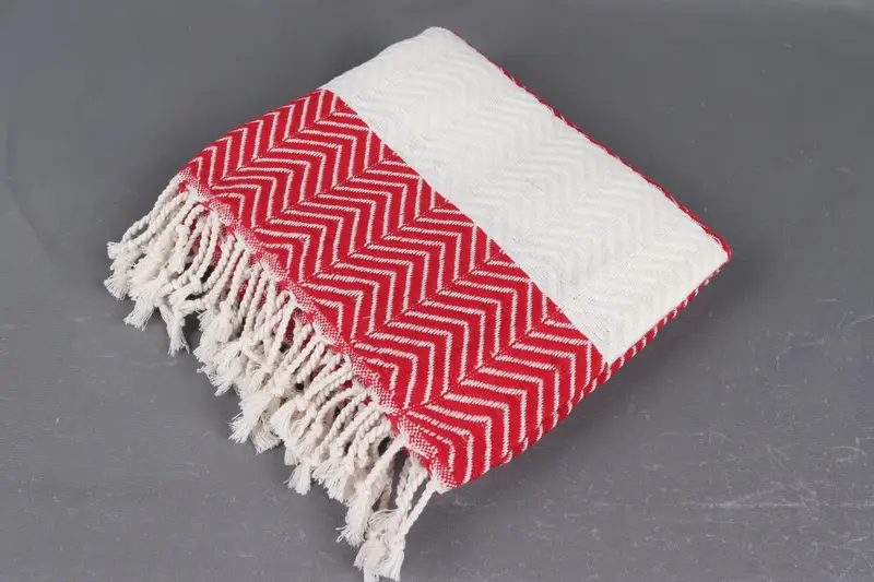 Bachelor Party Favors, Turkish beach towel, Gift For Her, Bachelorette Party Gifts, 70x40 Cotton Zig zag Towel, Travel towel, Peshtemal Towel - 6