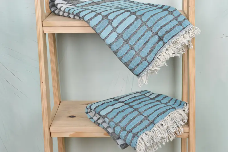 Bridal Gifts, 70x40 Cotton Asymmetric Design Towel, Hammam towel, Beach towel, Embroidery Towel, Bridesmaid Gift Towel, Turkish bath towel for spa - 6